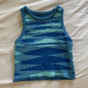 Green and Blue Fuzzy Tank